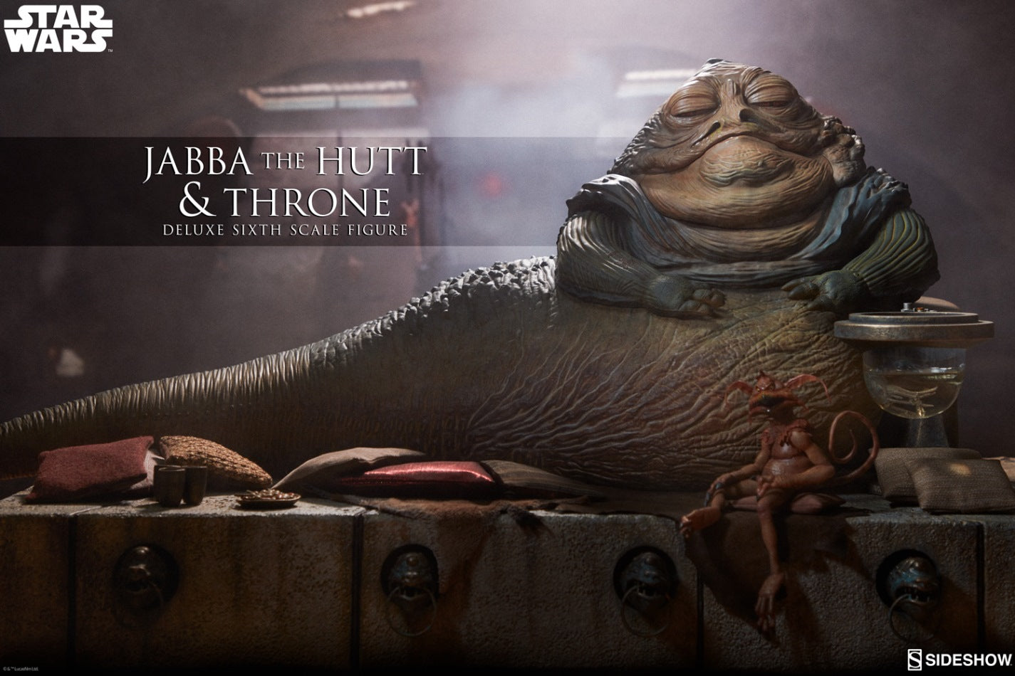 SIDESHOW - Star Wars - 12 inch Action Doll - Jabba and Thrones DeLuxe