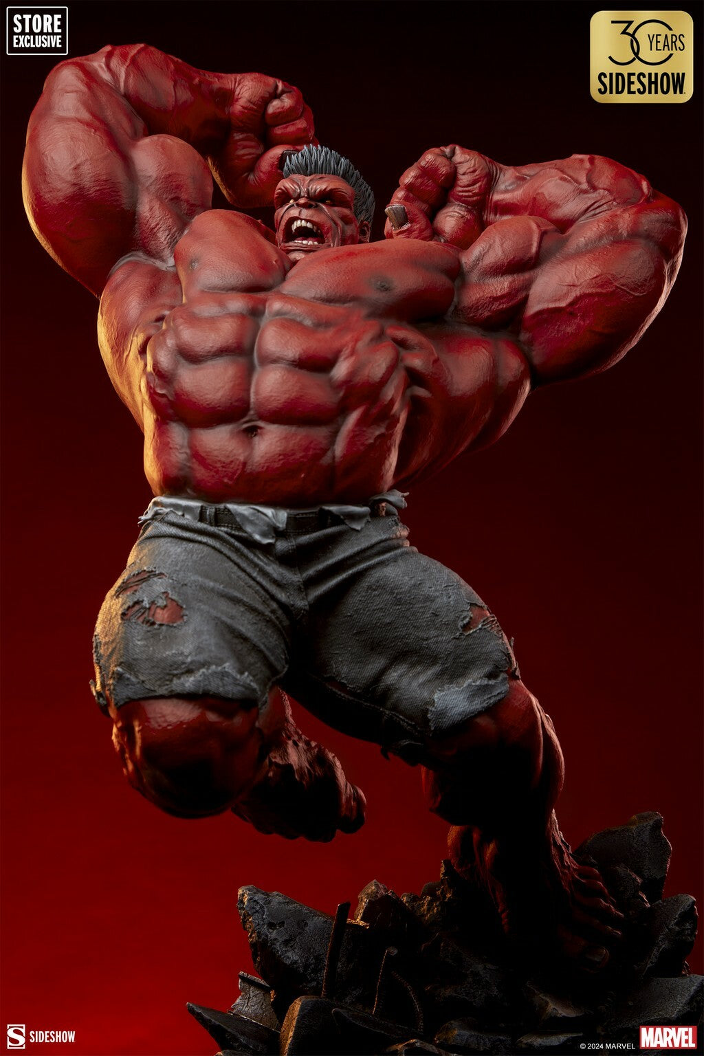 SIDESHOW - Marvel - Red Hulk Thunderbolt Ross Premium Format 1:4 Statue Store EXCLUSIVE SS3008663