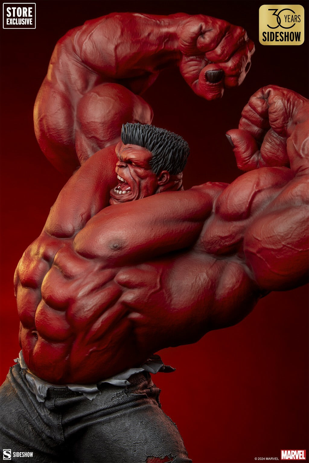 SIDESHOW - Marvel - Red Hulk Thunderbolt Ross Premium Format 1:4 Statue Store EXCLUSIVE SS3008663