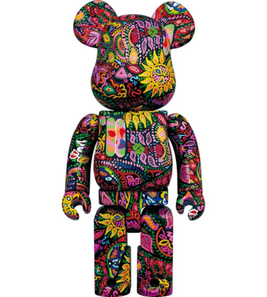 SIDESHOW - Headwax Bearbrick - Psychedelic Paisley 1000% Scale Figure