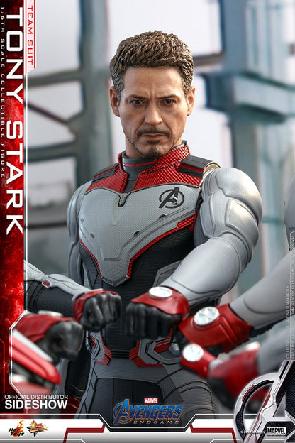 HOT TOYS - Marvel - Avengers Endgame - Team Suit Tony Stark - Movie Masterpiece 1:6 Action Doll MMS537