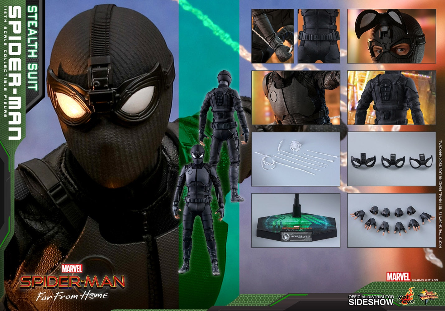 HOT TOYS - Marvel - Spider-Man Far from Home - Stealth Suit Spider-Man - 1:6 Action Doll MMS540