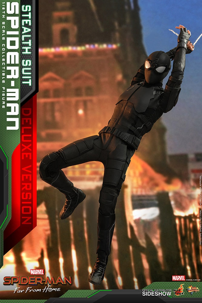 HOT TOYS - Marvel - Spider-Man Far from Home - Stealth Suit Spider-Man DeLuxe- 1:6 Action Doll MMS541