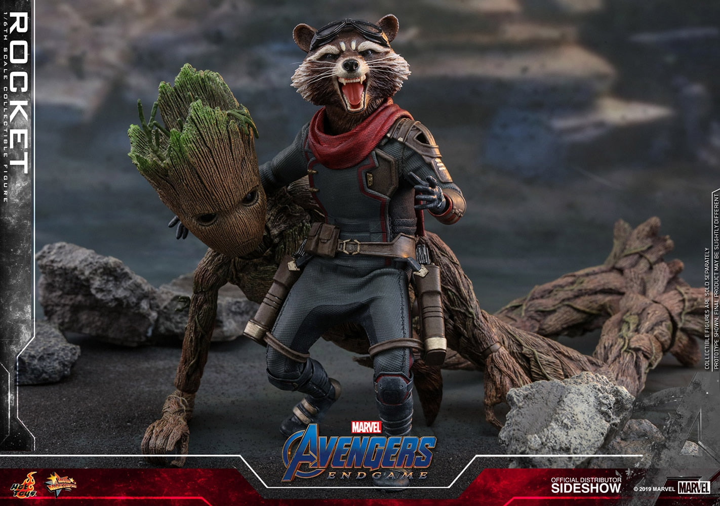 HOT TOYS Marvel Avengers Endgame Rocket Movie Masterpiece 1 6 Animetoys