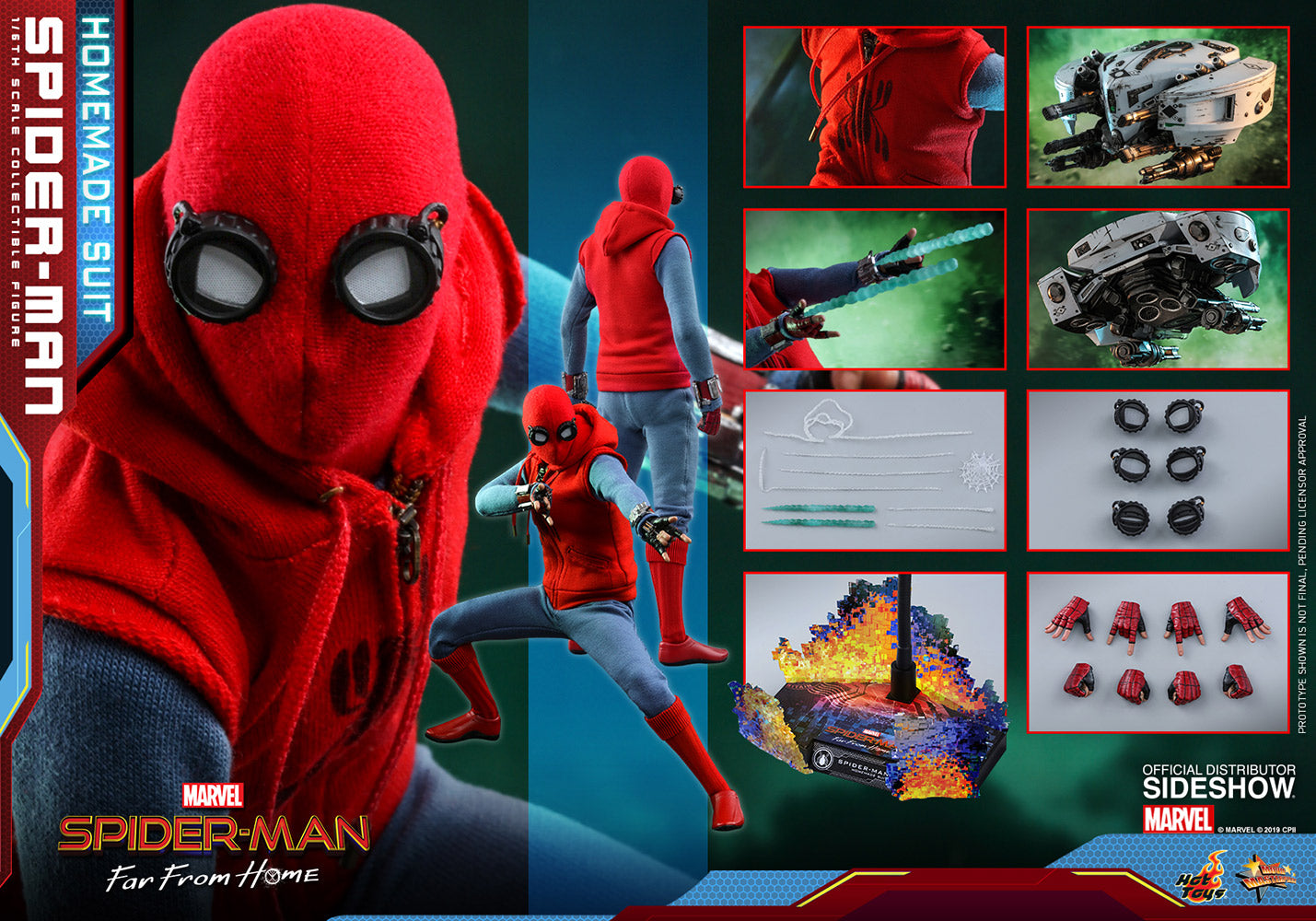 HOT TOYS - Marvel - Spider-Man Far from Home Homemade Suit 1:6 Action Doll MMS552