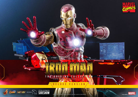 HOT TOYS - Marvel - DeLuxe Iron Man Suit Armor 1:6 Action Doll  CMS08-D38