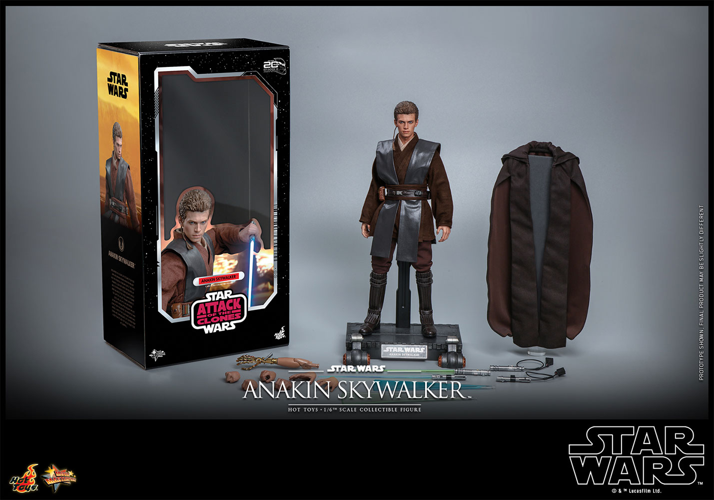 HOT TOYS - Star Wars Attack of The Clones - Anakin Skywalker 1:6 Action Doll