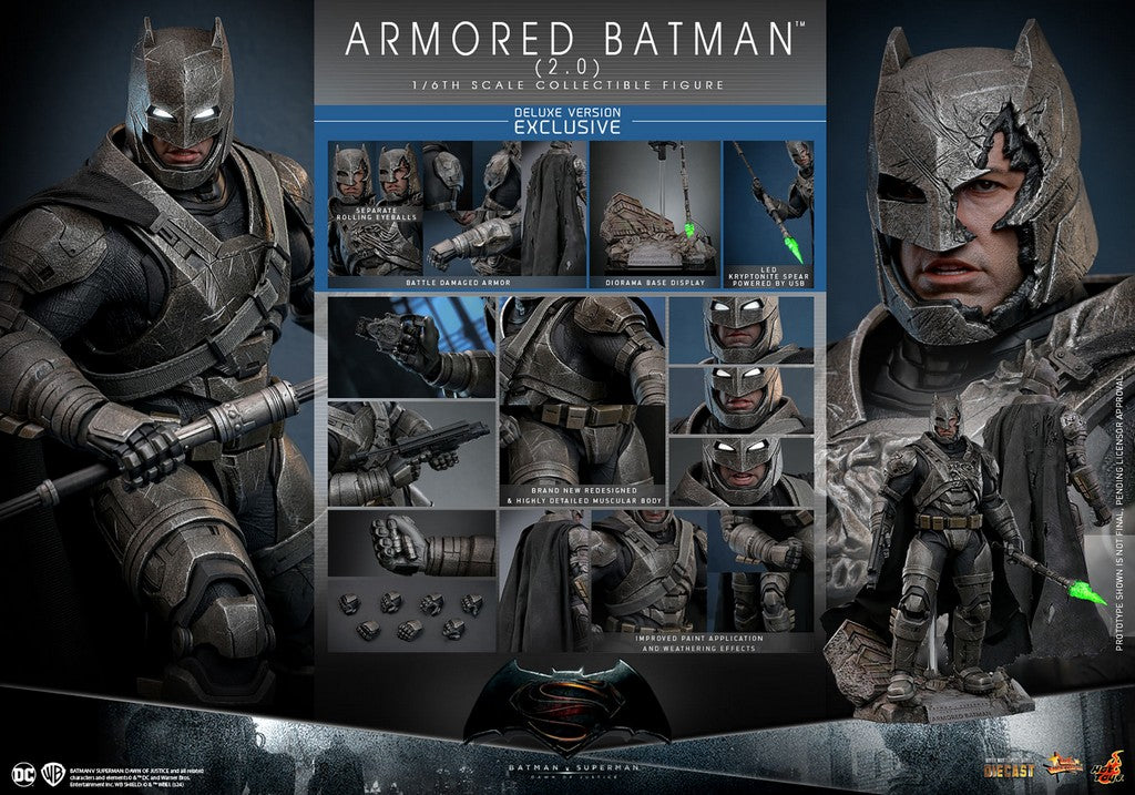 HOT TOYS - DC Comics: Batman v Superman Dawn of Justice - Armored Batman 2.0 Deluxe Version