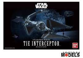 BANDAI MODEL KIT- Star Wars Plastic Model Kit TIE Interceptor 1/72