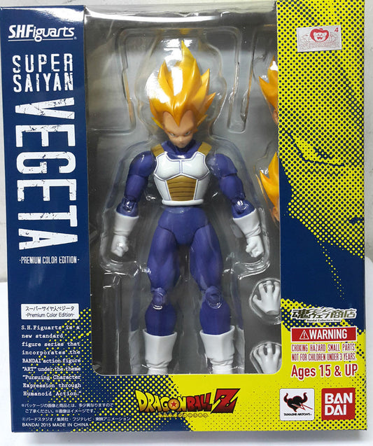 BANDAI - Dragon Ball Super Saiyan Vegeta Premium Color S.H. Figuarts Action Figure