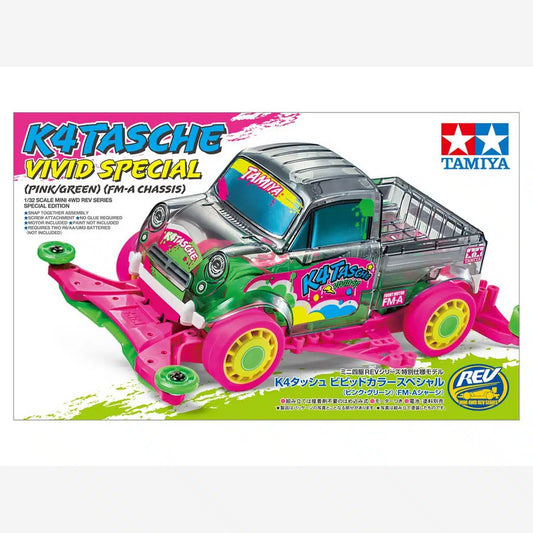 TAMIYA - mini4WD K4 Tasche Vivid Special Pink/Green (FM-A)  1/32