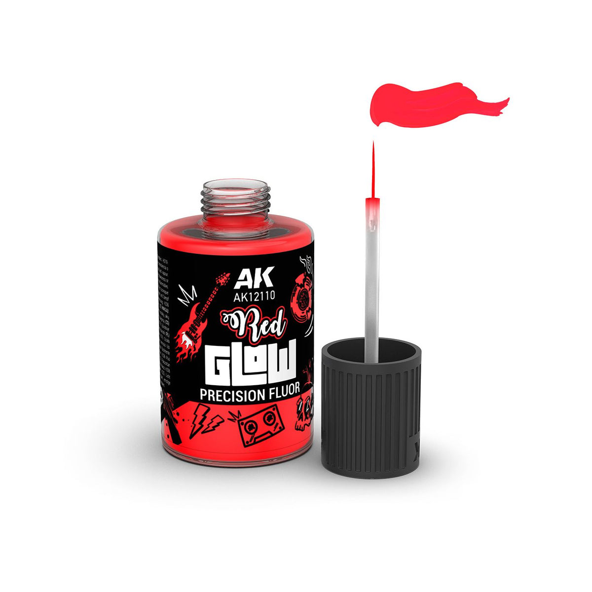 AK -  INTERACTIVE AK12110 RED GLOW PRECISION FLUOR 30ml