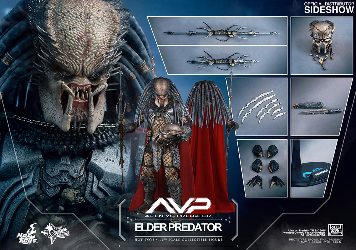 HOT TOYS - Aliens vs Predator - Elder Predator - Movie Masterpiece 1:6 Action Doll MMS325