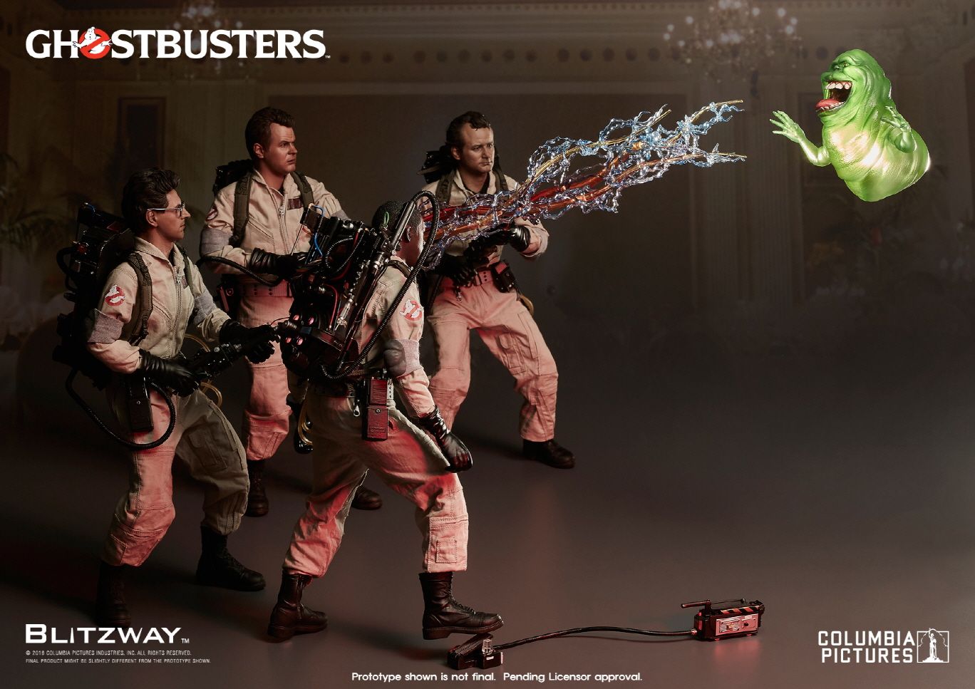 BLITZWAY - Ghostbusters - Special Pack - Set of 4 - Premium 1:6 Scale Action Figure incl. Slimer