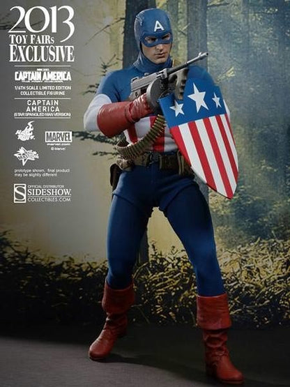 HOT TOYS - Marvel - Captain America - Star Spangled Man Ver - 2013 Toy Fair 1:6 Action Doll EXCLUSIVE