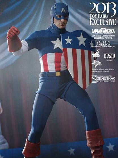 HOT TOYS - Marvel - Captain America - Star Spangled Man Ver - 2013 Toy Fair 1:6 Action Doll EXCLUSIVE