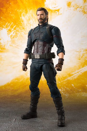 BANDAI TAMASHII  - Avengers Infinity War S.H. Figuarts Action Figure Captain America & Tamashii Effect Explosion