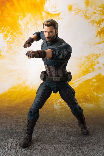 BANDAI TAMASHII  - Avengers Infinity War S.H. Figuarts Action Figure Captain America & Tamashii Effect Explosion