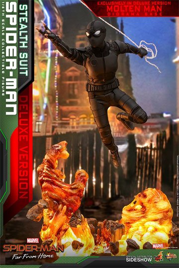 HOT TOYS - Spider-Man: Far From Home MM Action Figure 1/6 Spider-Man (Stealth Suit) Deluxe Version