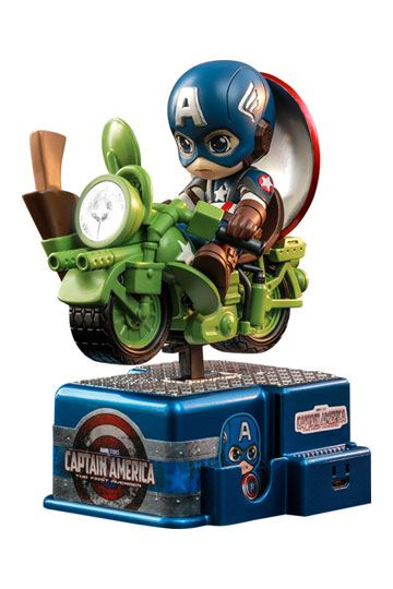 HOT TOYS - Marvel - Comics Cosrider Mini Figure with Sound & Light Up Captain America
