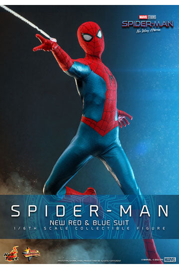 HOT TOYS - Spider-Man: No Way Home Movie Masterpiece Action Figure 1/6 Spider-Man (New Red and Blue Suit) MMS679
