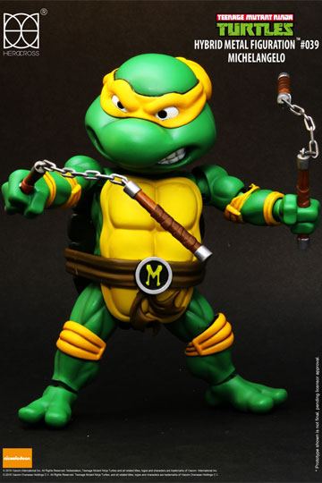 HEROCROSS - TMNT Teenager Mutant Ninja Turtles Hybrid Metal Action Figure Michelangelo