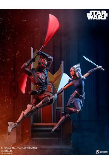 SIDESHOW - Star Wars The Clone Wars Diorama Ahsoka Tano vs Darth Maul