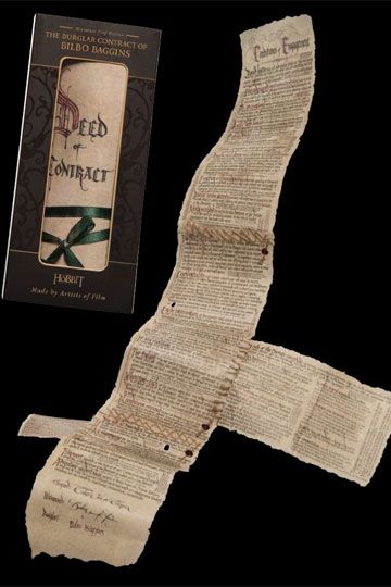 WETA COLLECTIBLES - The Hobbit Mini Replica The Burglar Contract of Bilbo Baggins