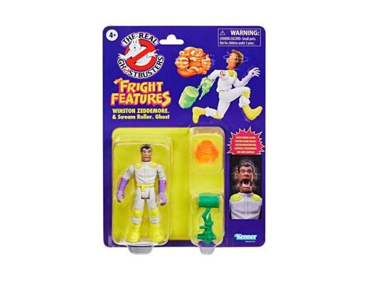 HASBRO - The Real Ghostbusters Kenner Classics Action Figure Winston Zeddemore & Scream Roller Ghost