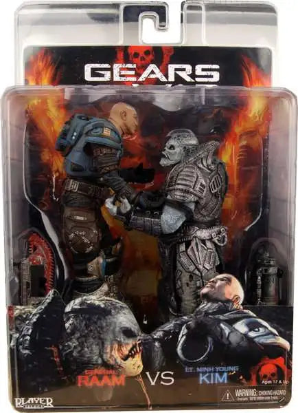 NECA -  Gears of War General Raam vs. Lt. Minh Young Kim Action Figure 2-Pack