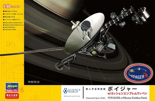 HASEGAWA - Unmanned Space Probe Voyager with Mission Emblem Patch  1/48