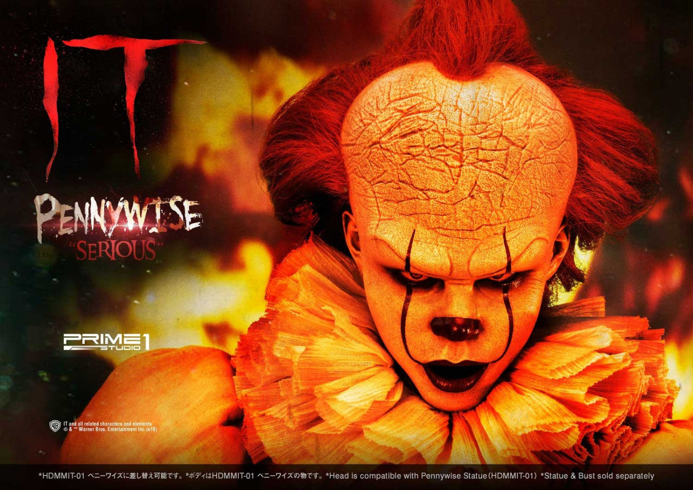 PRIME 1 STUDIOS - IT Pennywise The Clown 2 Bust 01 1:2 Scale