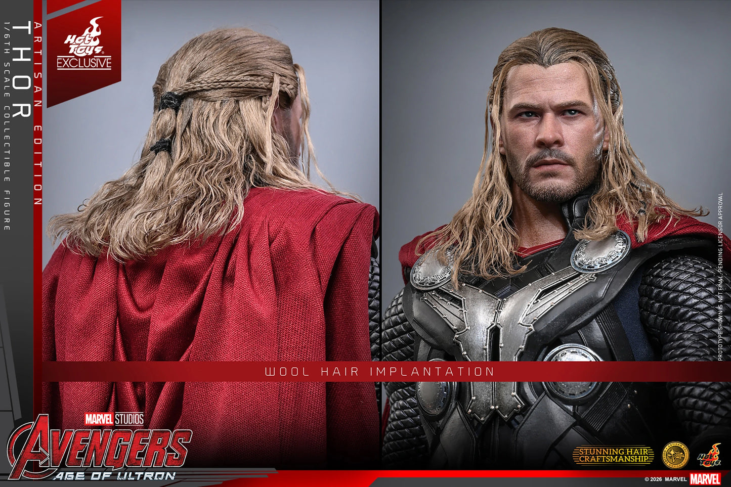 HOT TOYS - Avengers: Age of Ultron Action Figure 1/6 Thor (Artisan Edition) Hot Toys Exclusive  MMS867AE