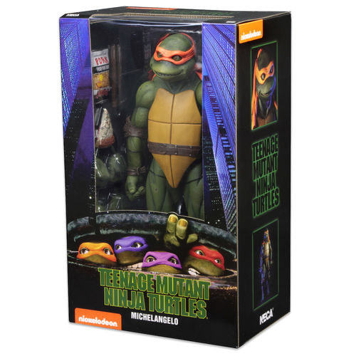 NECA - TMNT Teenager Mutant Ninja Turtles 1990 Movie Michelangelo 1:4 Action Figure