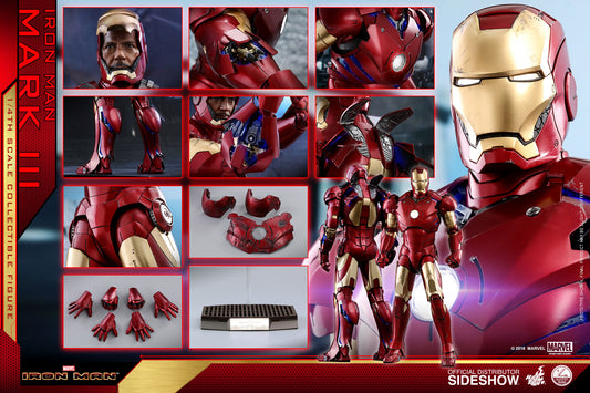 HOT TOYS - Marvel - Iron Man - Mark III DeLuxe Ver - Quarter 1:6 Action Doll