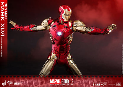 HOT TOYS - Iron Man Mark XLVI Concept Art Version - DIECAST  MMS489D25