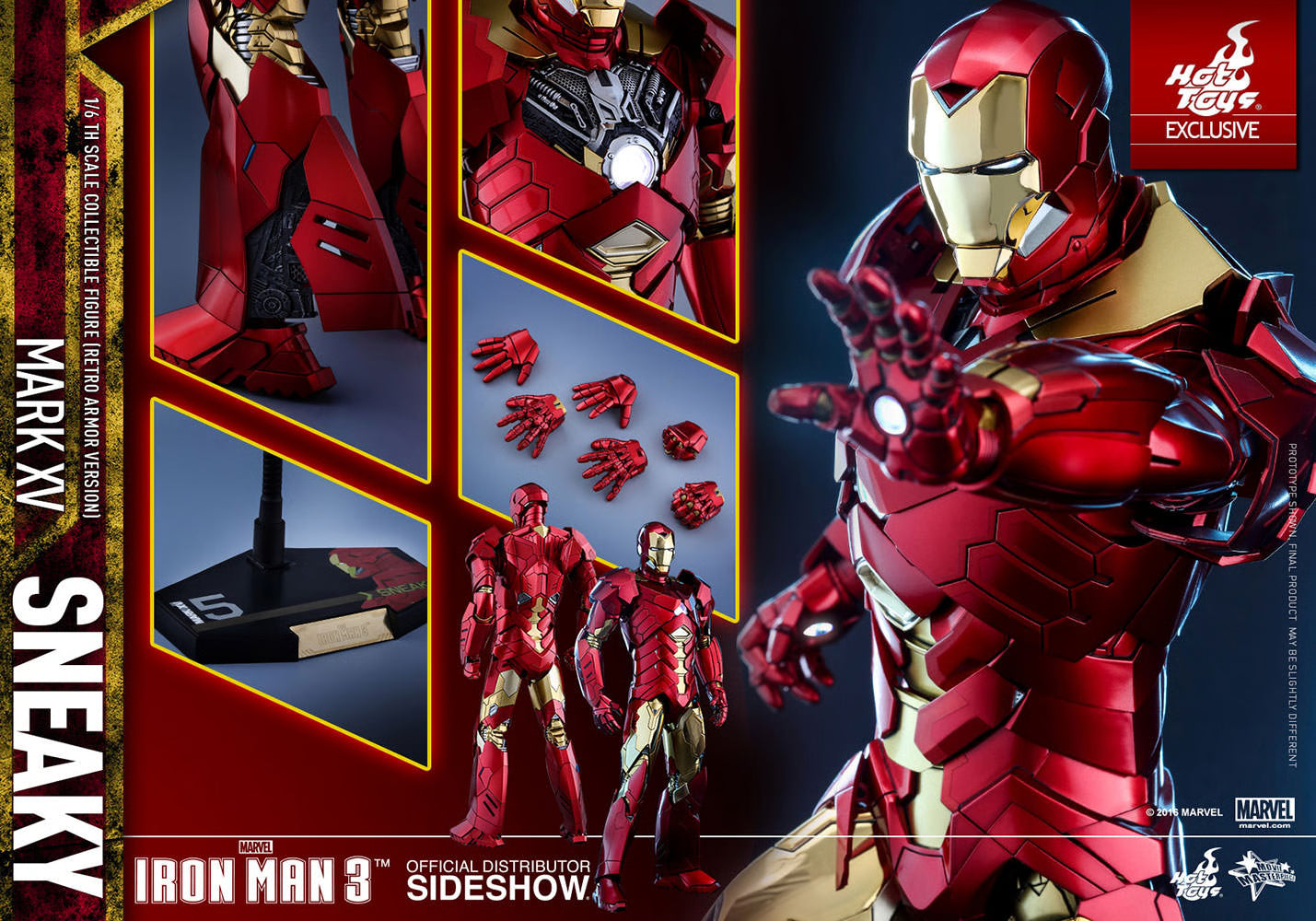 HOT TOYS - Iron Man Mark XV - Sneaky Retro Armor Version  MMS396