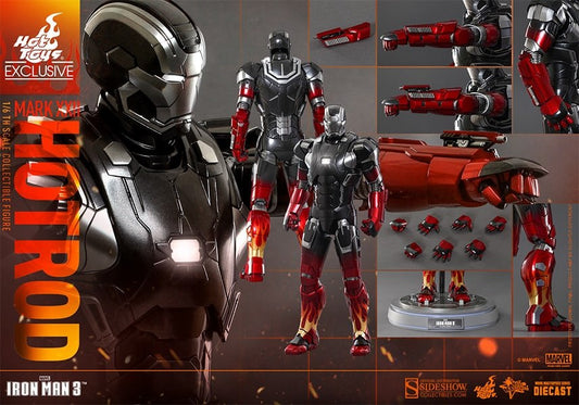 HOT TOYS - Marvel - Iron Man 3 - Iron Man Mark XXII - Hot Rod - Movie Masterpiece 1:6 Action Doll
