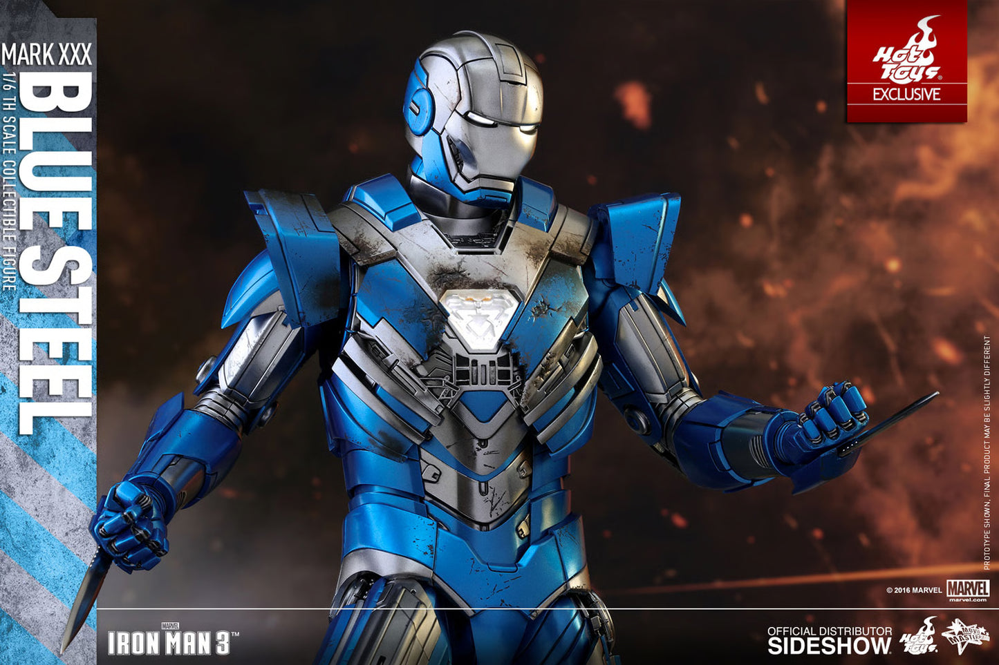 HOT TOYS - Iron Man Mark XXX - Blue Steel Exclusive  MMS391