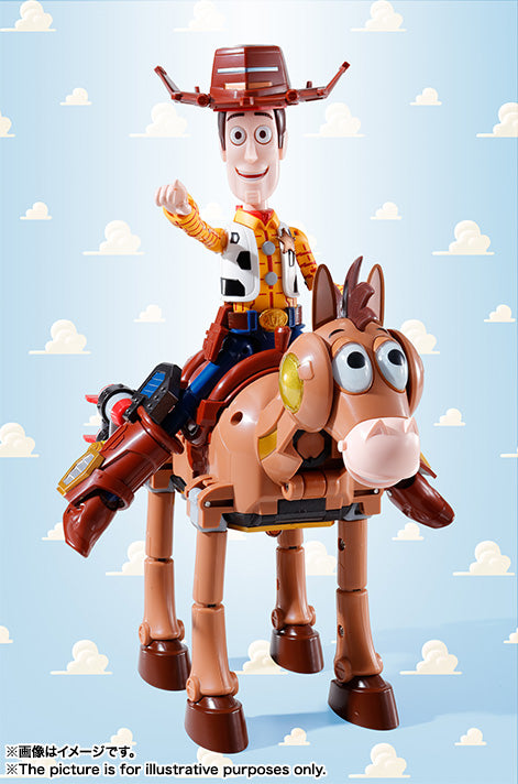 BANDAI TAMASHII - Chogokin Toy Story Super combinEd Woody Lobo Sheriff Star