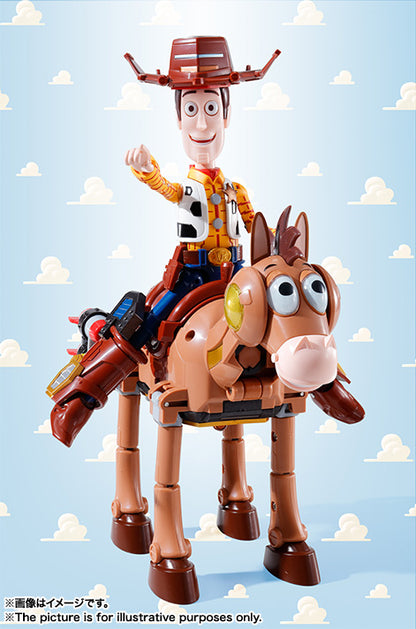 BANDAI TAMASHII - Chogokin Toy Story Super combinEd Woody Lobo Sheriff Star