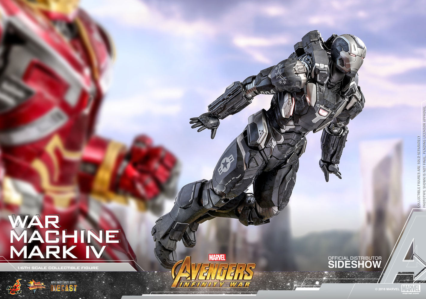 HOT TOYS - Marvel - Avengers Infinity War - War Machine Mark IV (Special Edition) - Die Cast Movie Masterpiece 1:6 Action Doll MMS499 - D26