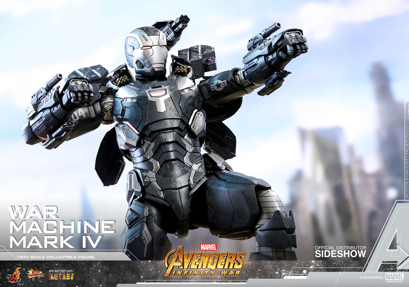 HOT TOYS - Marvel - Avengers Infinity War - War Machine Mark IV (Special Edition) - Die Cast Movie Masterpiece 1:6 Action Doll MMS499 - D26