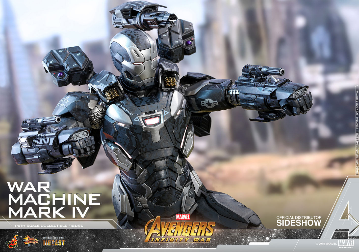 HOT TOYS - Marvel - Avengers Infinity War - War Machine Mark IV (Special Edition) - Die Cast Movie Masterpiece 1:6 Action Doll MMS499 - D26