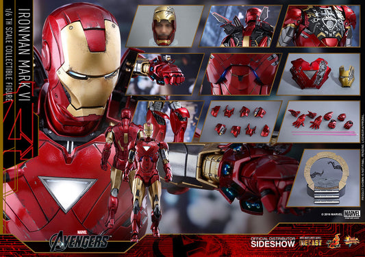 HOT TOYS - Marvel - Avengers - Iron Man Mark VI - Die Cast Movie Masterpiece 1:6 Action Doll