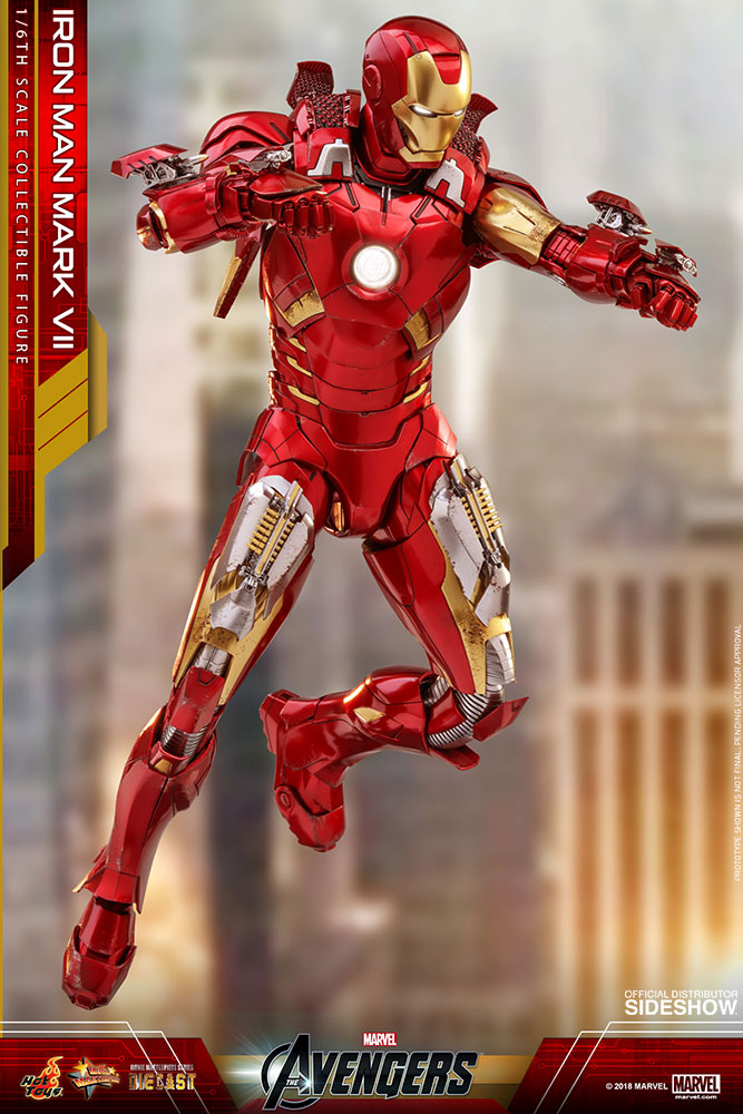 HOT TOYS - Marvel - Avengers - Iron Man Mark VII - Die Cast Movie Masterpiece 1:6 Action Doll MMS500-D27