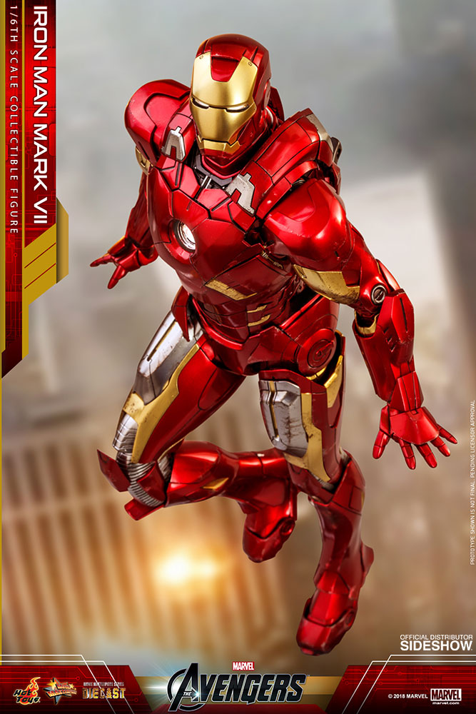 HOT TOYS - Marvel - Avengers - Iron Man Mark VII - Die Cast Movie Masterpiece 1:6 Action Doll MMS500-D27