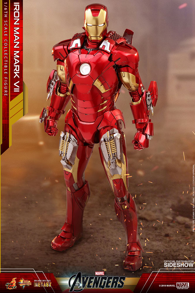 HOT TOYS - Marvel - Avengers - Iron Man Mark VII - Die Cast Movie Masterpiece 1:6 Action Doll MMS500-D27