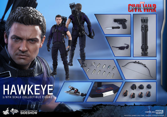 HOT TOYS -  Captain America - Civil War - Hawkeye - Movie Masterpiece 1:6 Action Doll  MMS358