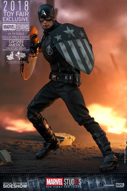 HOT TOYS - Marvel - Captain America (Concept Art Ver) - 2018 Toy Fair EXCLUSIVE - 1:6 Action Doll MMS488